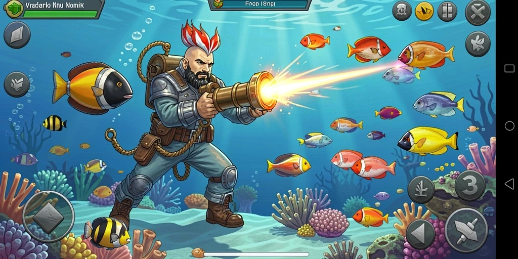 Gambaran pertempuran yang intens dalam game.