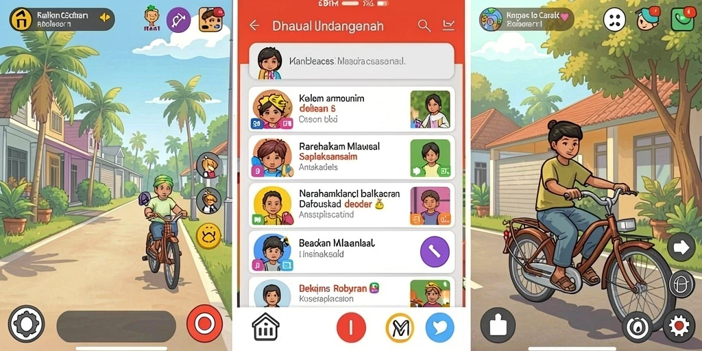 Tampilan menu utama yang interaktif dan menarik.
