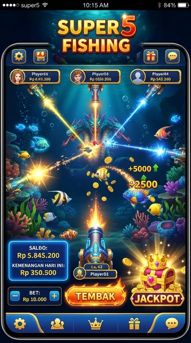 Cuplikan layar menu unduhan super5 untuk perangkat Android